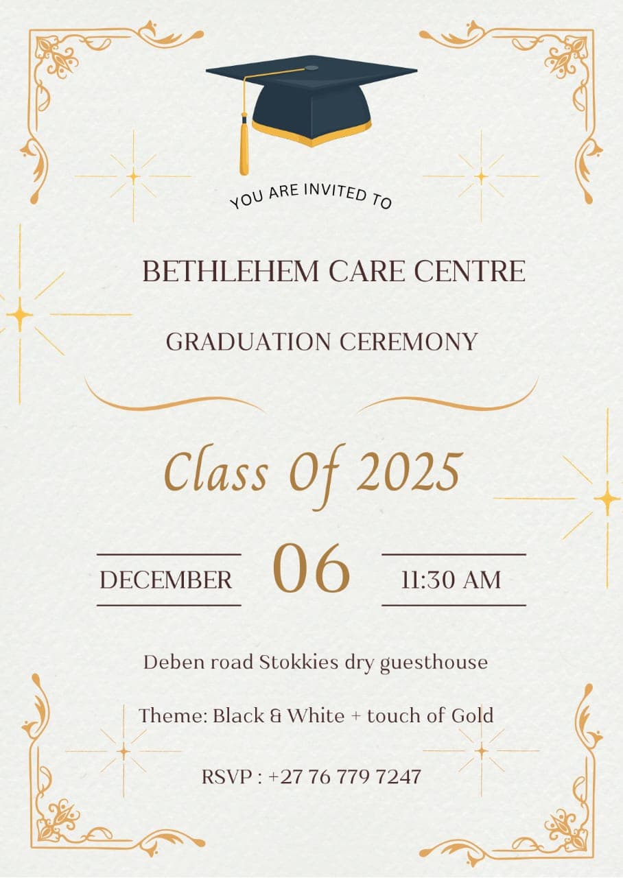 Bethlehem Care Centre Graduation